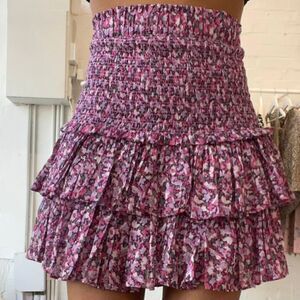 Isabel Marant Etoile Naomi floral Tiered Mini Skirt NWT $466